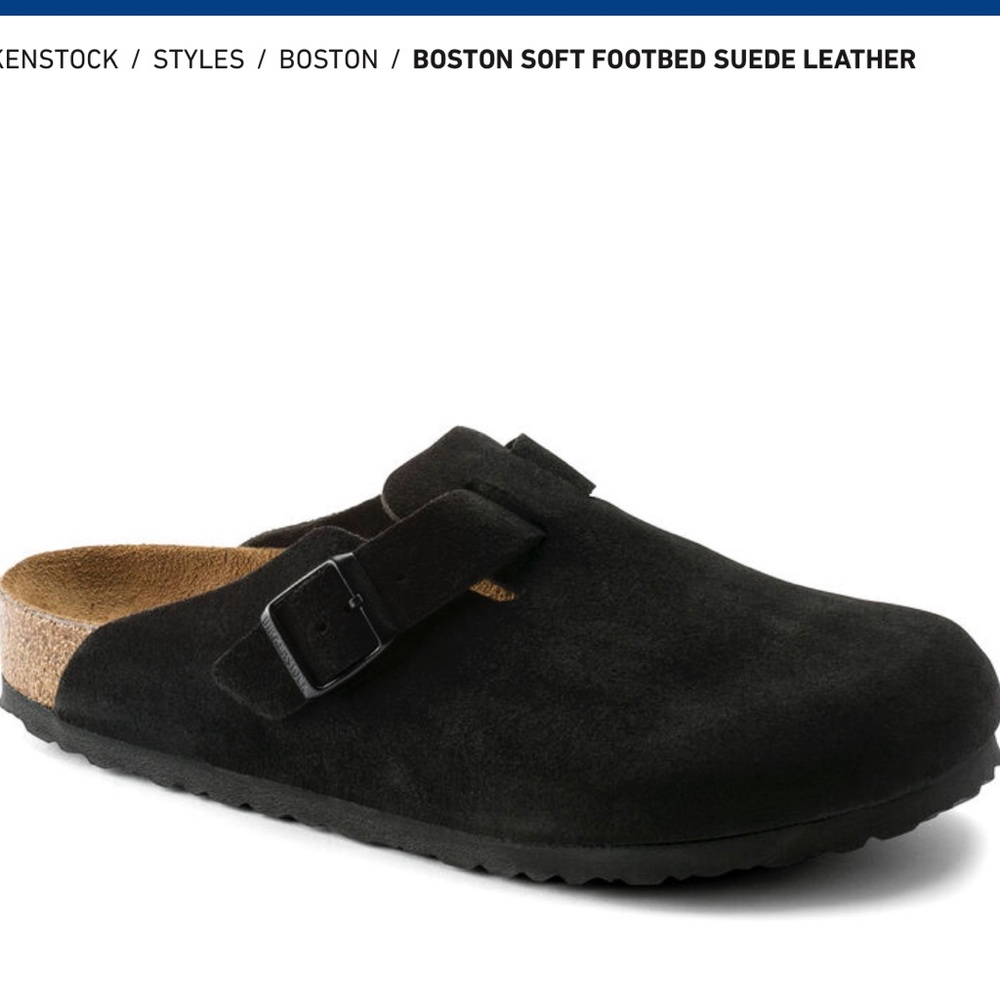 Birkenstock Black soft footbed suede clog - Picture 2 of 2